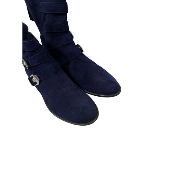 Women's Navy Suede Ankle Boots NWT - Picture 10 of 10
